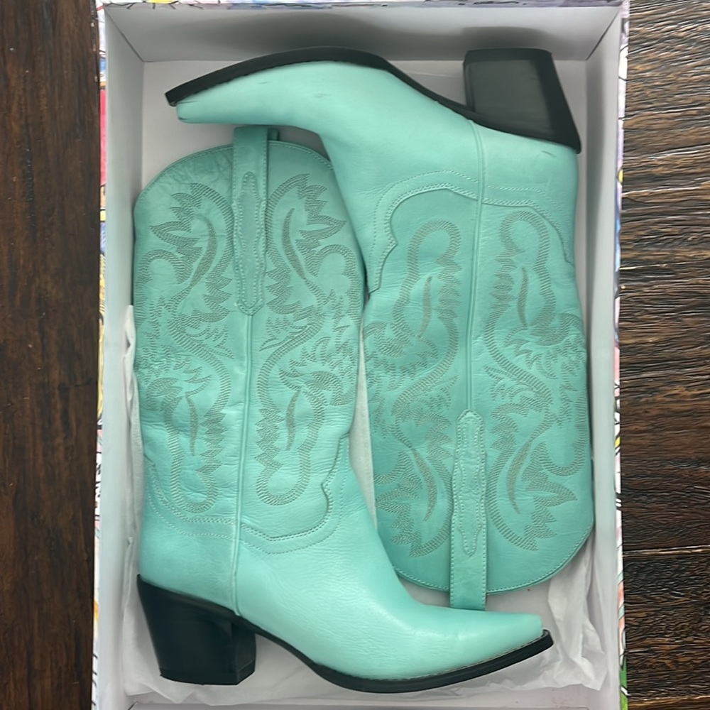Turquoise Jeffrey Campbell Boots - Women’s 8.5